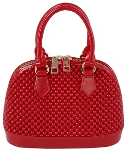 Beaded Candy Jelly Dome Satchel LGZ078 RED